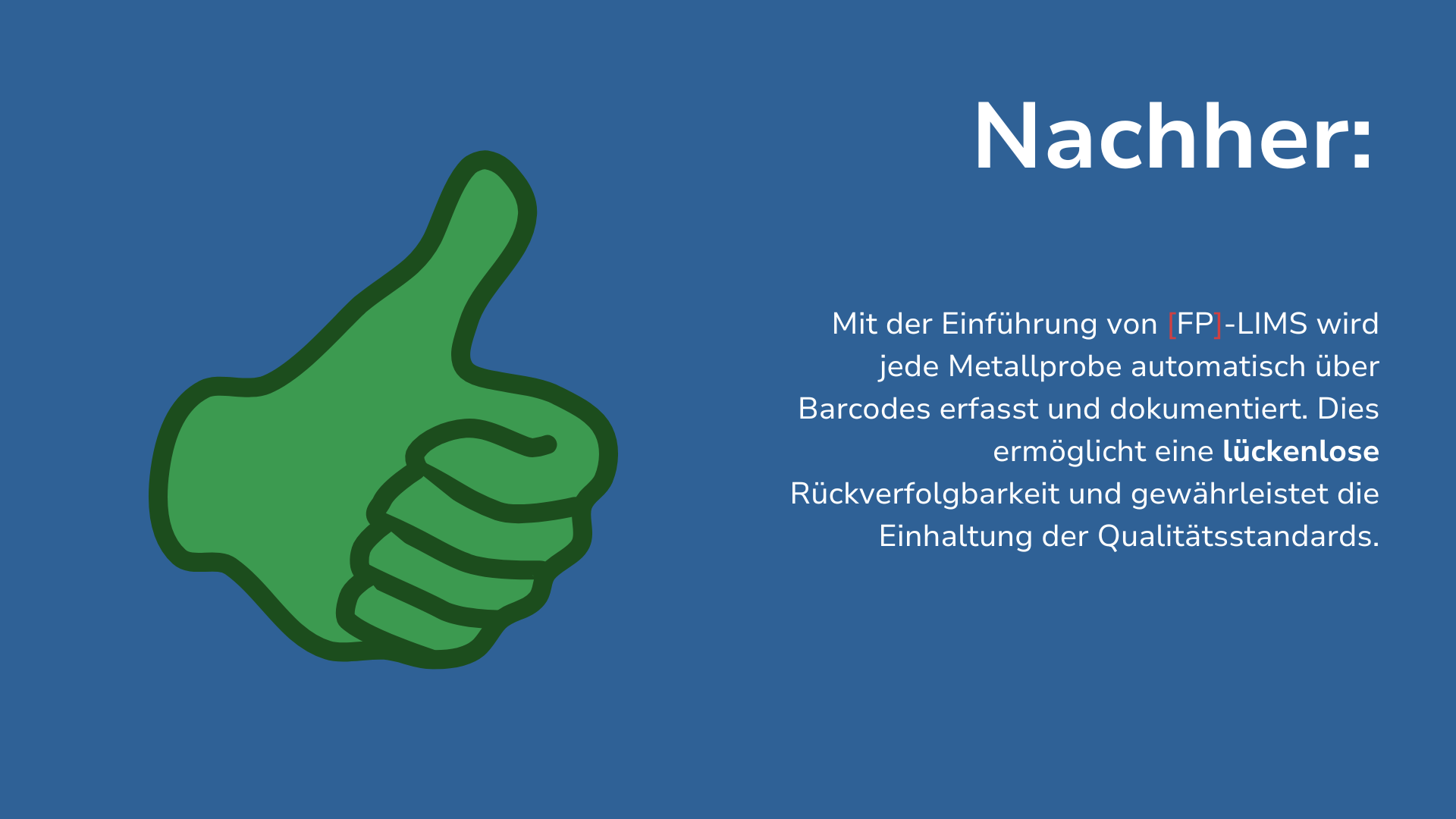 Datenintegrität Labor - Nachher